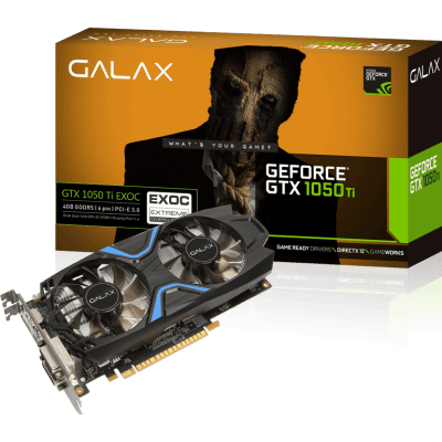 patoloco 1 PLACA DE VÍDEO GALAX GEFORCE GTX 1050 TI EXOC 4GB GDDR5 128BIT, 50IQH8DVN6EC